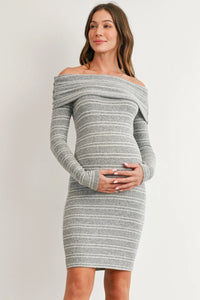 Liv Cozy Striped Off The Shoulder