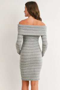 Liv Cozy Striped Off The Shoulder
