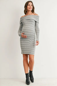 Liv Cozy Striped Off The Shoulder