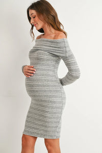Liv Cozy Striped Off The Shoulder