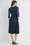 Eden Lace Pleated Dress