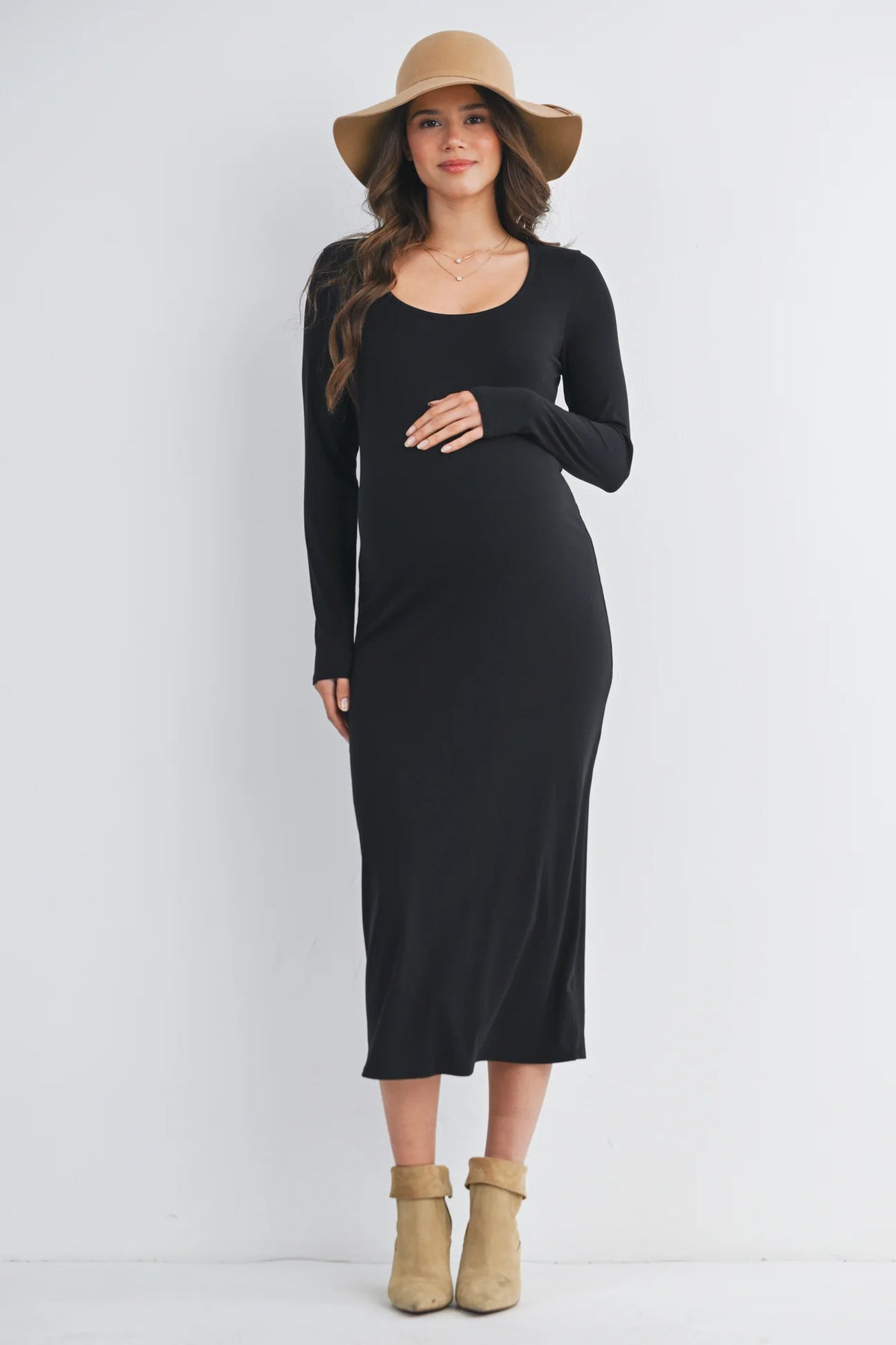 Celine Bodycon Long Sleeve Dress - Yo Mama Maternity