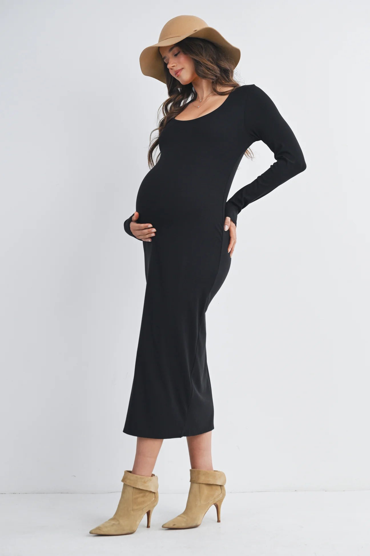 Celine Bodycon Long Sleeve Dress - Yo Mama Maternity