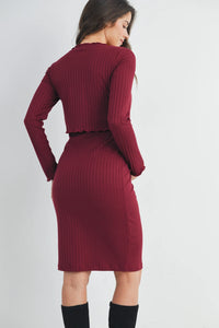 Scarlett Ribbed Dress - Yo Mama Maternity