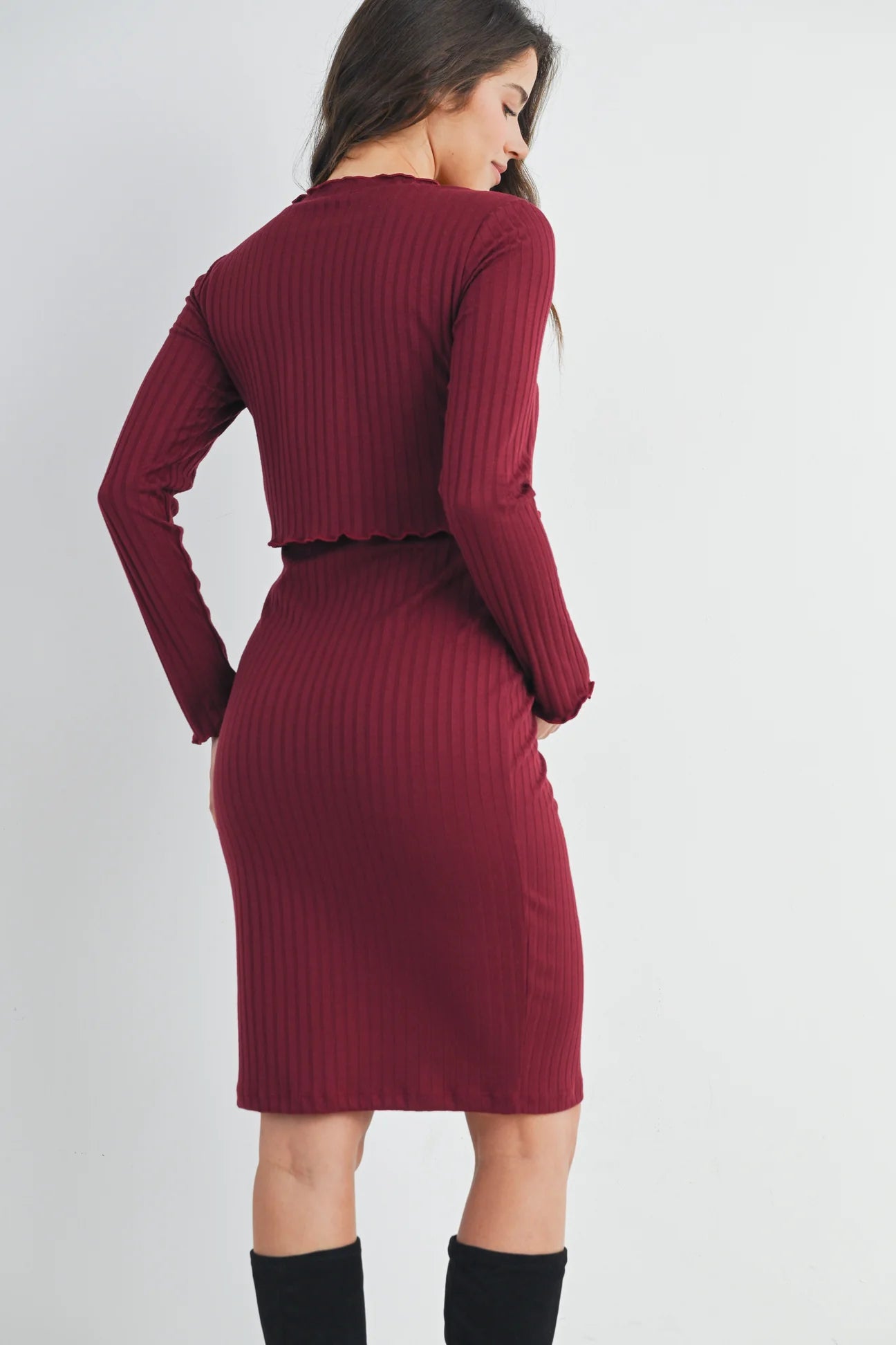 Scarlett Ribbed Dress - Yo Mama Maternity