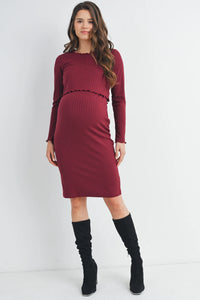 Scarlett Ribbed Dress - Yo Mama Maternity
