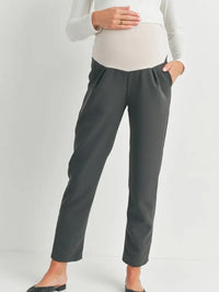 Charlie Tapered Pleated Pant - Yo Mama Maternity
