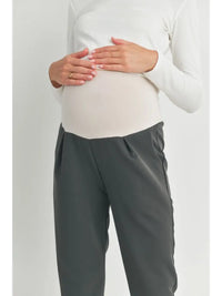 Charlie Tapered Pleated Pant - Yo Mama Maternity