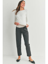 Charlie Tapered Pleated Pant - Yo Mama Maternity