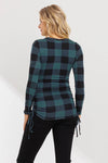 Plaid LS Adjustable Tee