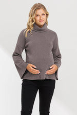 Ribbed Turtleneck w/ Bell Sleeve