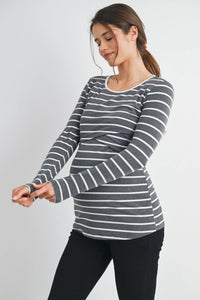 Becca Striped Double Layer Tee - Yo Mama Maternity
