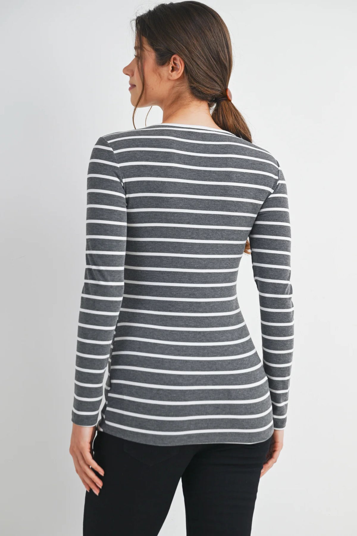 Becca Striped Double Layer Tee - Yo Mama Maternity
