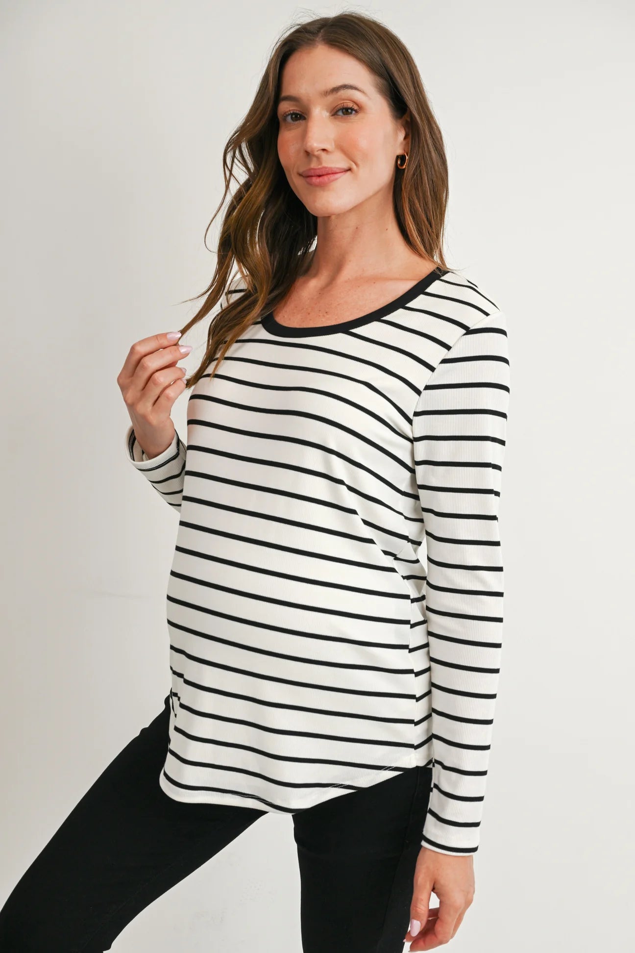 Carmen Stripe Nursing Tee