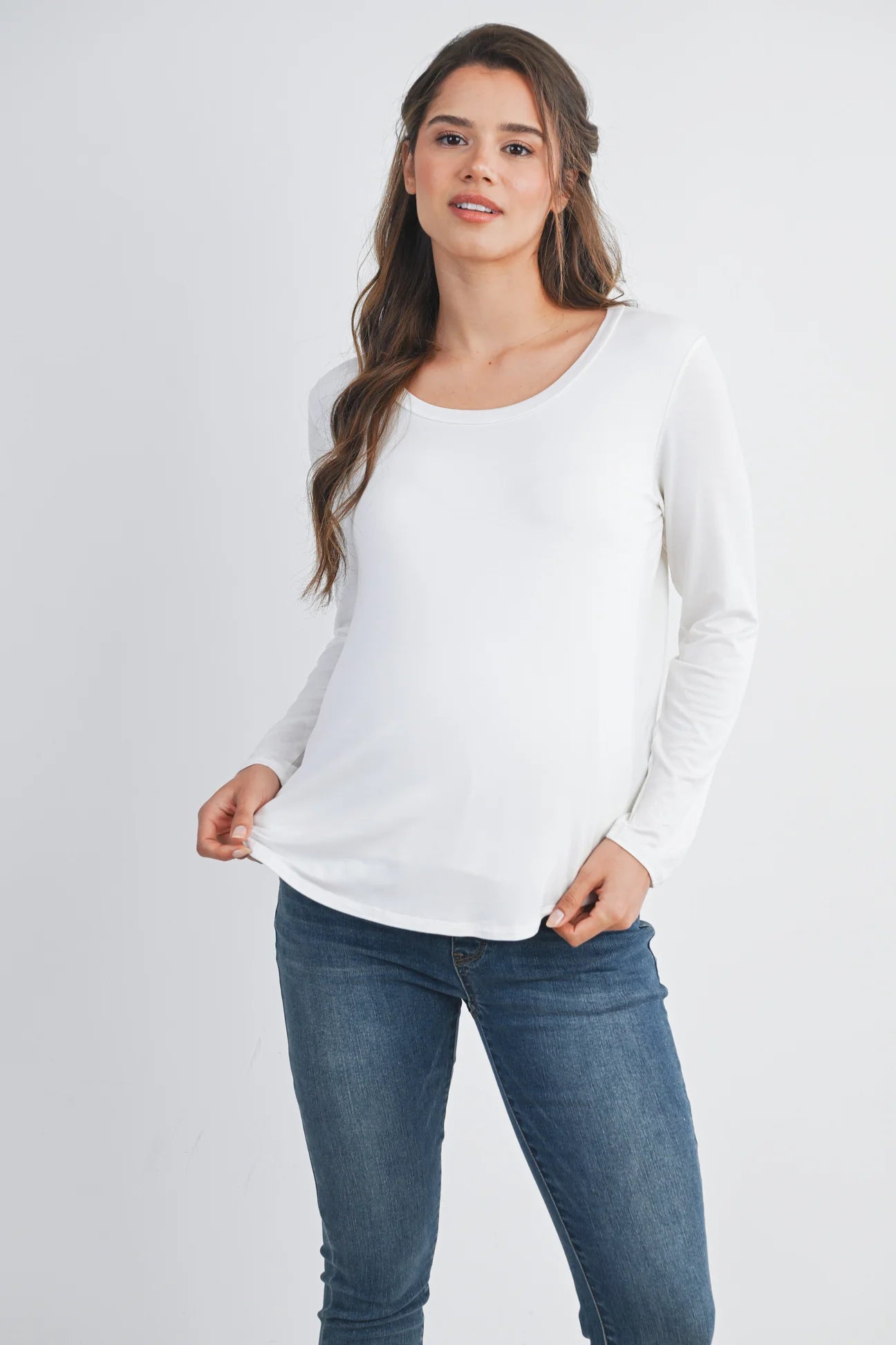 Leah LS Maternity & Nursing Tee - Yo Mama Maternity