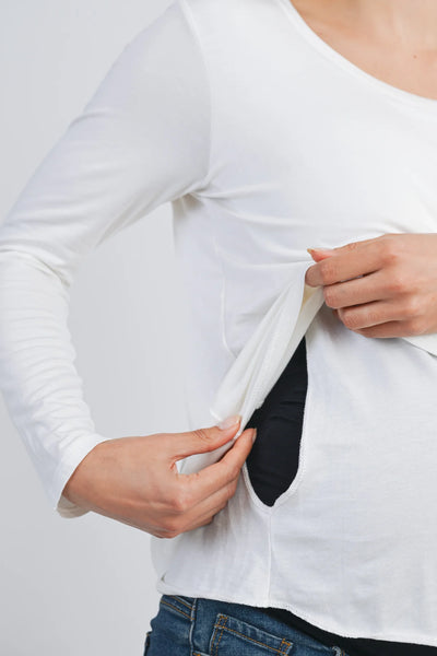 Leah LS Maternity & Nursing Tee - Yo Mama Maternity