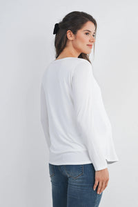 Leah LS Maternity & Nursing Tee - Yo Mama Maternity