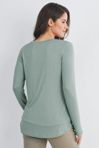 Leah LS Maternity & Nursing Tee - Yo Mama Maternity