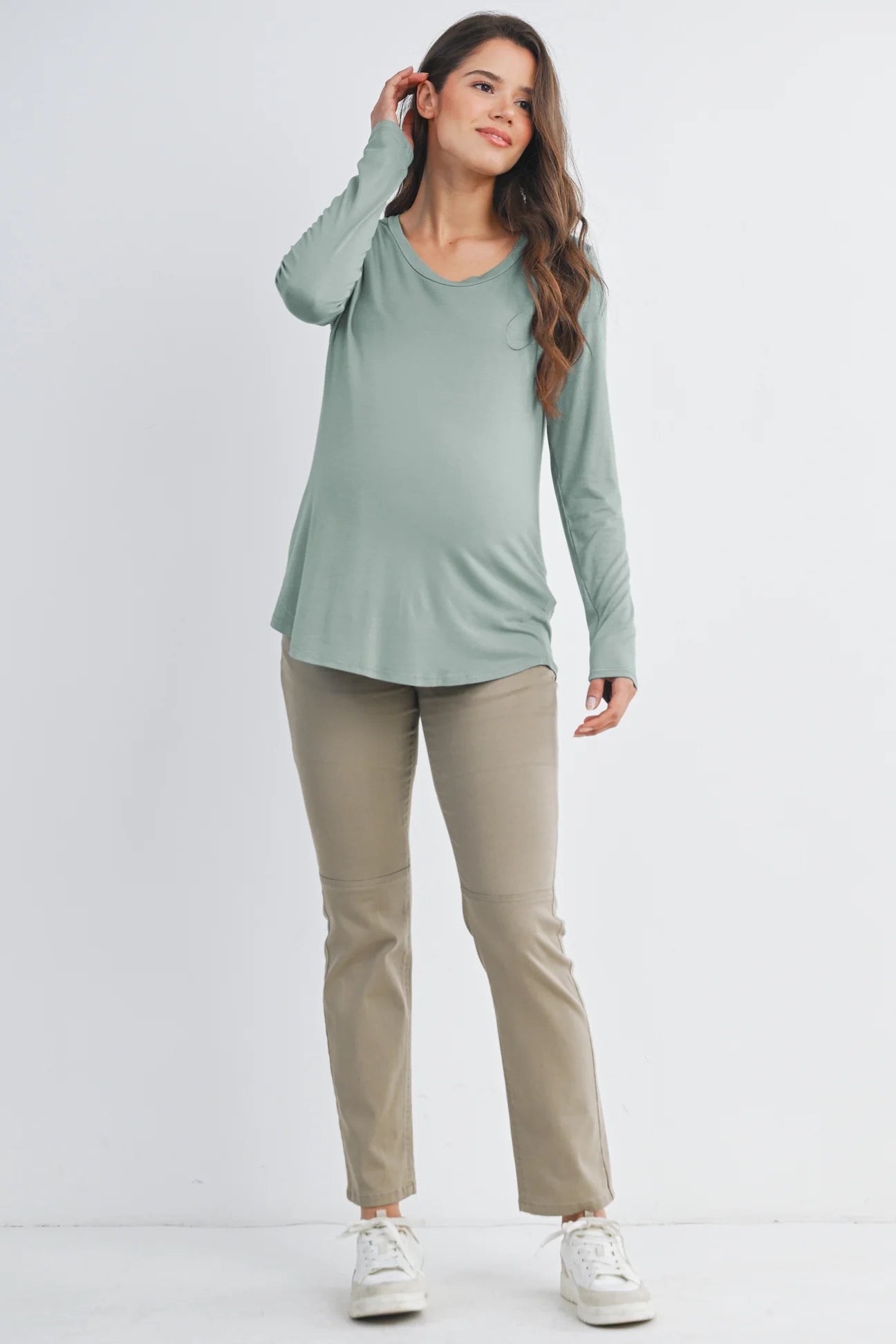 Leah LS Maternity & Nursing Tee - Yo Mama Maternity