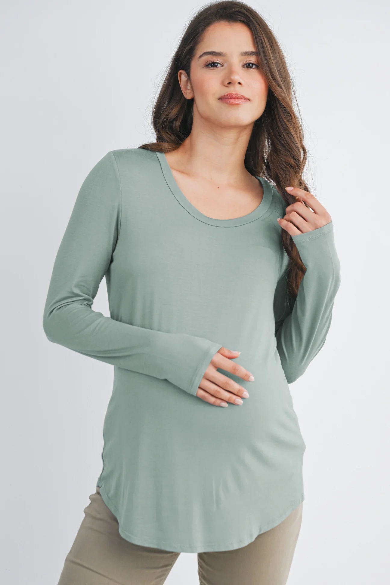 Leah LS Maternity & Nursing Tee - Yo Mama Maternity