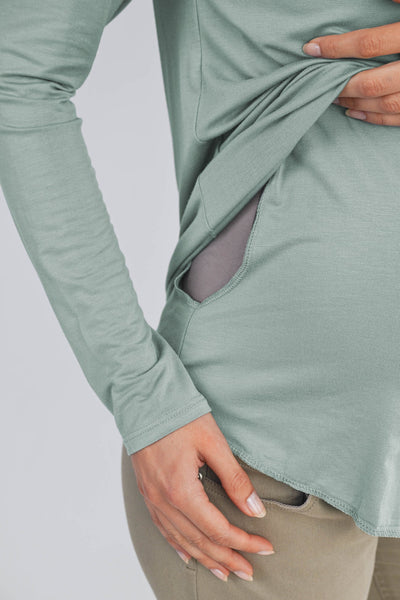 Leah LS Maternity & Nursing Tee - Yo Mama Maternity