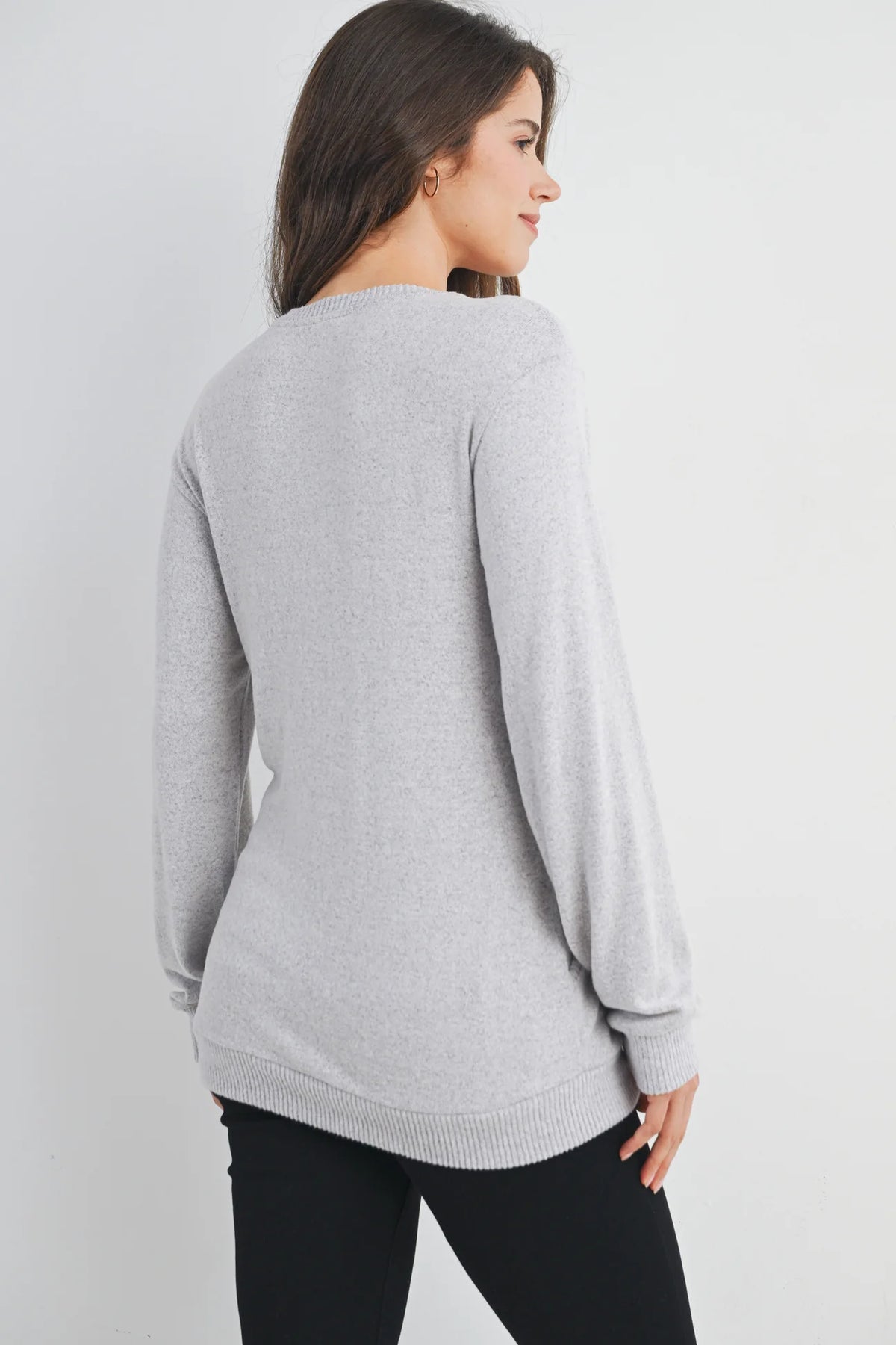 Amelia Banded Sweatshirt - Yo Mama Maternity
