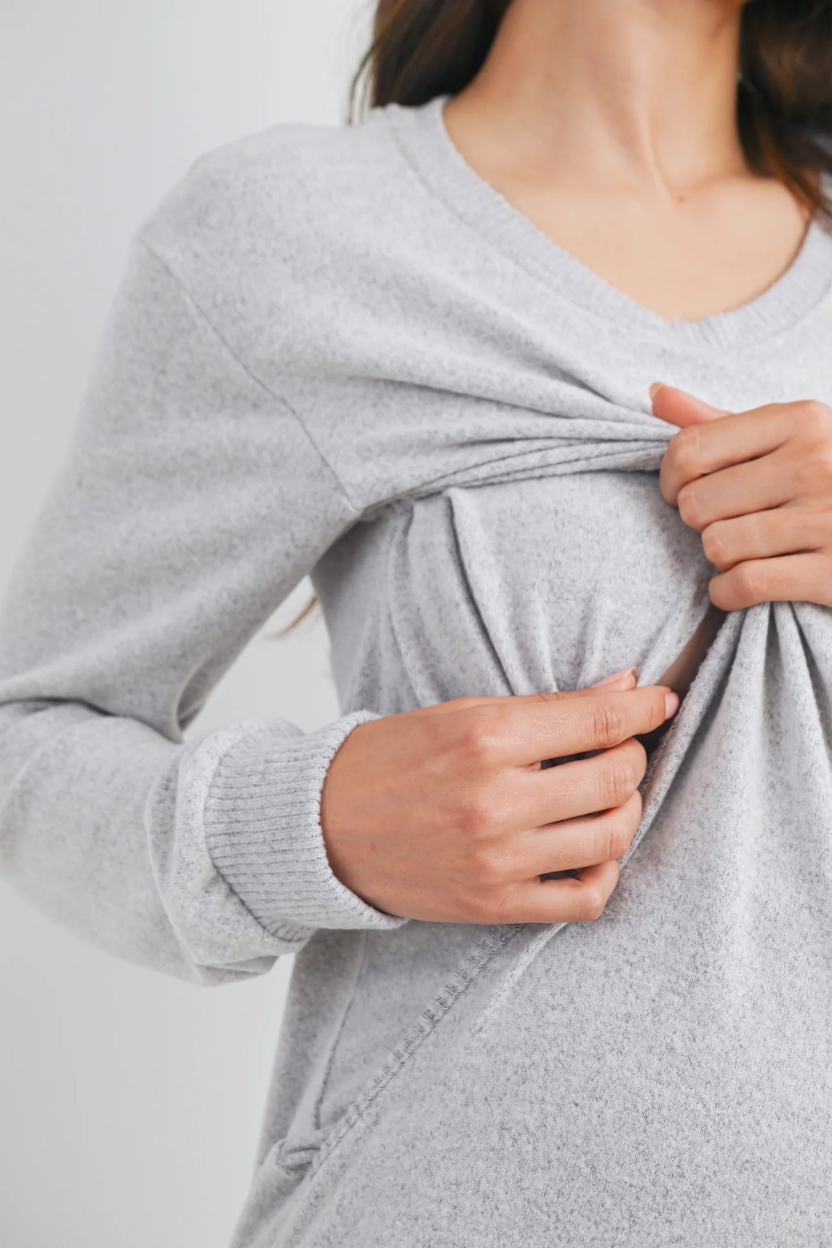Amelia Banded Sweatshirt - Yo Mama Maternity