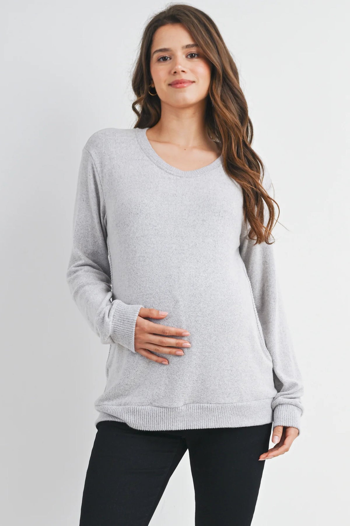 Amelia Banded Sweatshirt - Yo Mama Maternity