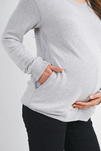 Amelia Banded Sweatshirt - Yo Mama Maternity