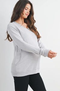 Amelia Banded Sweatshirt - Yo Mama Maternity