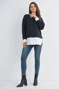 Debra Tailor Layered Sweatshirt - Yo Mama Maternity