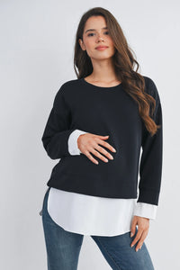 Debra Tailor Layered Sweatshirt - Yo Mama Maternity