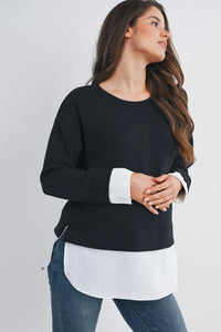 Debra Tailor Layered Sweatshirt - Yo Mama Maternity