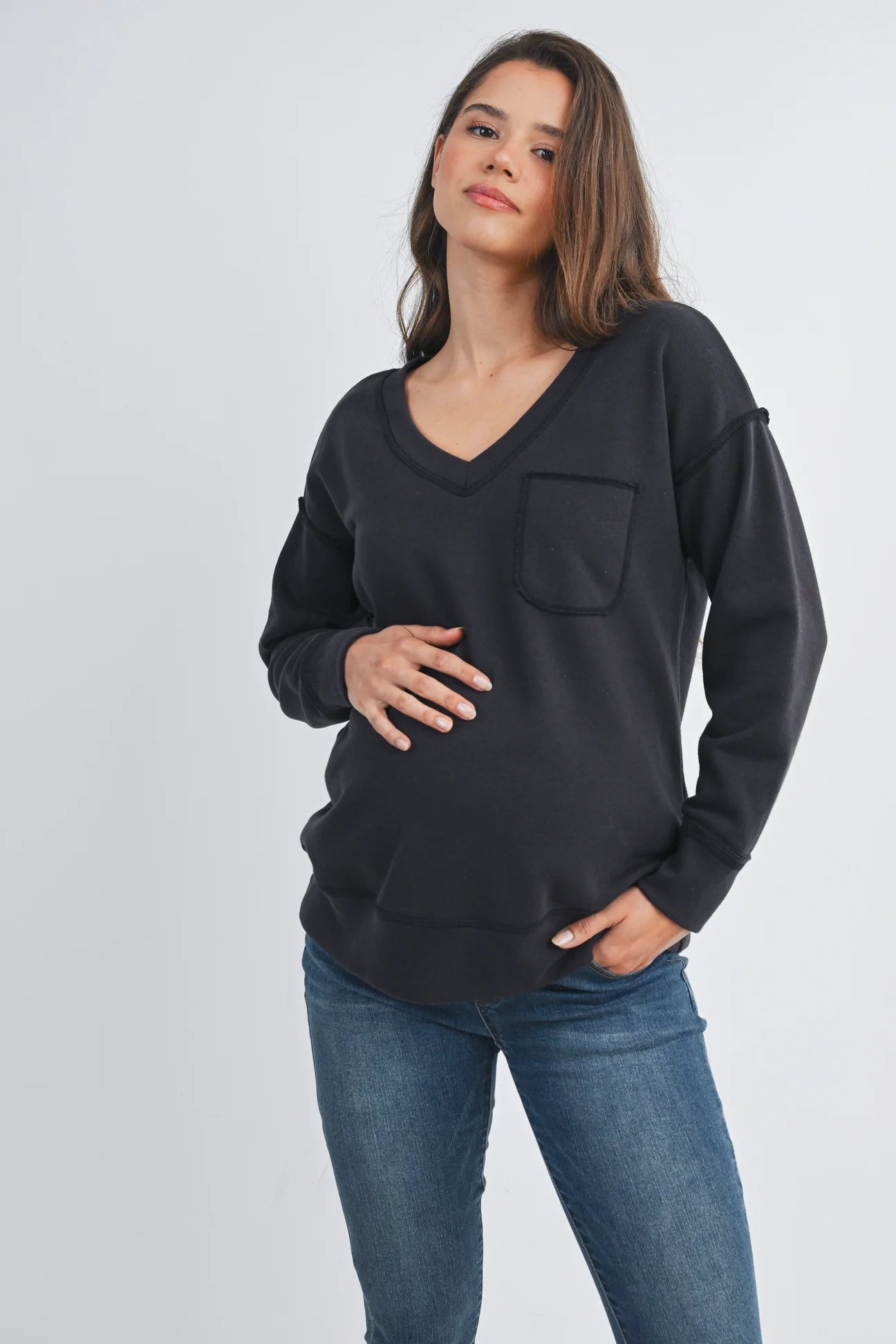 Audrey Front Pocket Top - Yo Mama Maternity