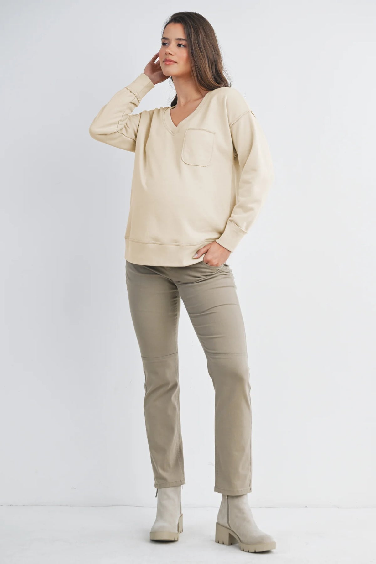 Audrey Front Pocket Top - Yo Mama Maternity
