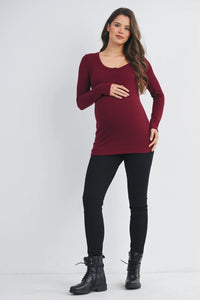 Tara Ribbed Button Henley