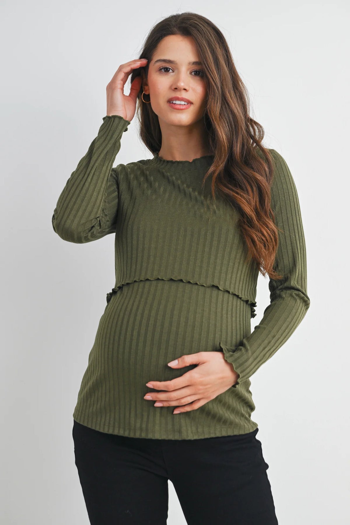 Verona Wide Rib Top - Yo Mama Maternity