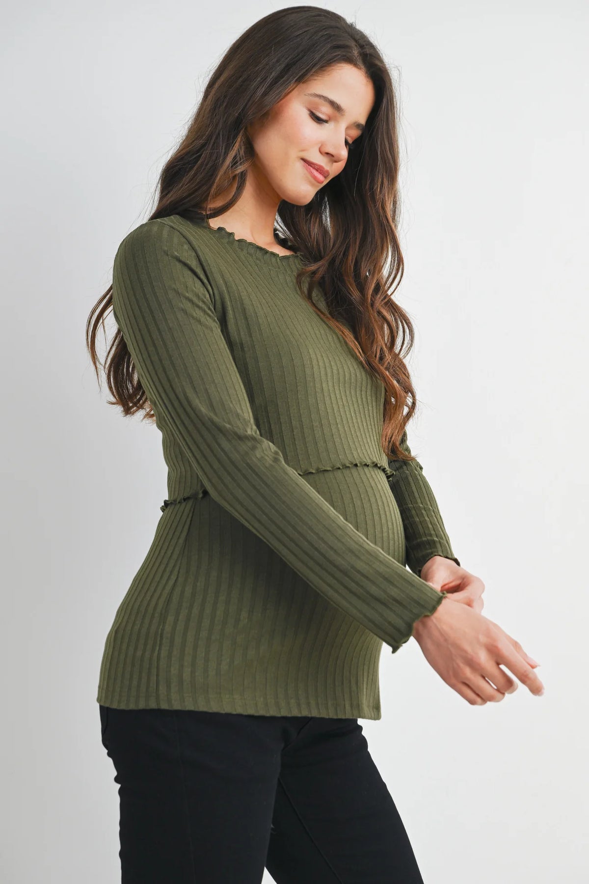 Verona Wide Rib Top - Yo Mama Maternity