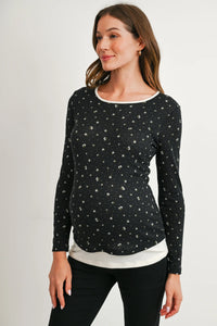 Ditsy LS Layered Tee
