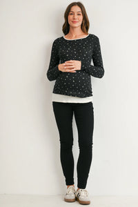 Ditsy LS Layered Tee