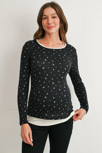 Ditsy LS Layered Tee