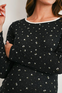 Ditsy LS Layered Tee