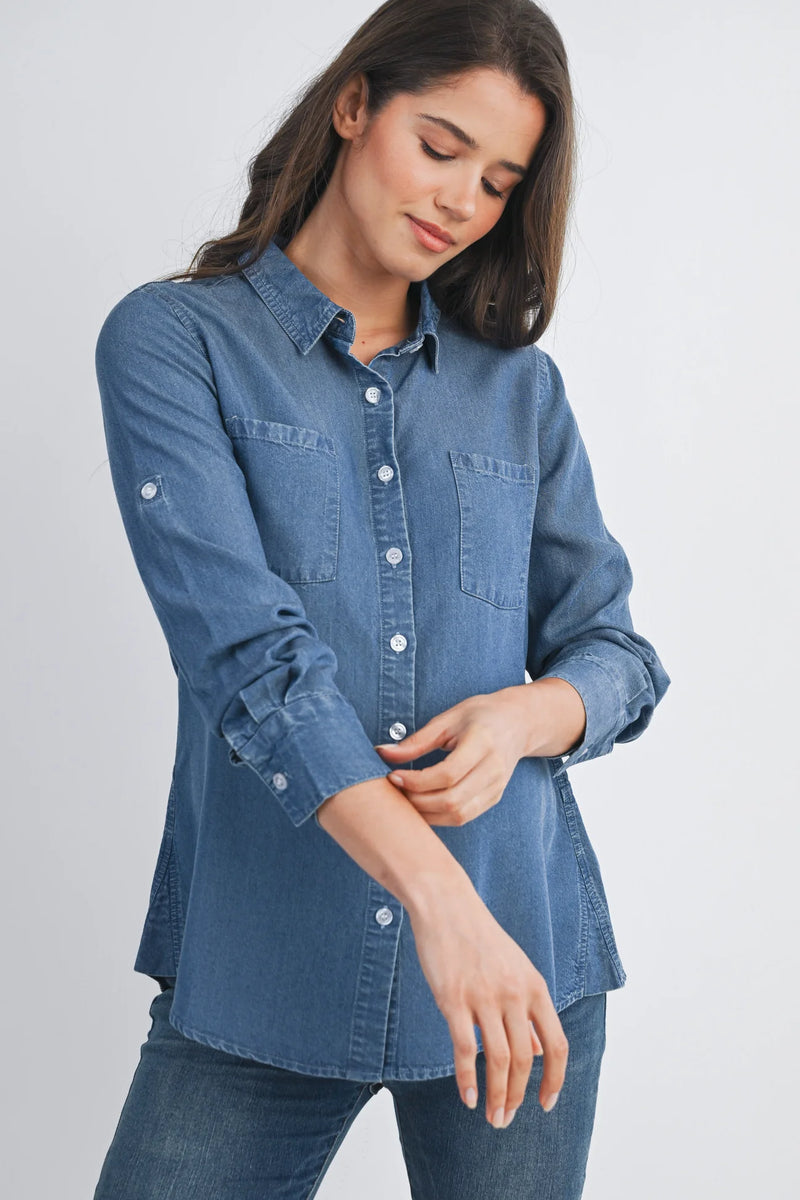 Dixie Denim Shirt - Yo Mama Maternity