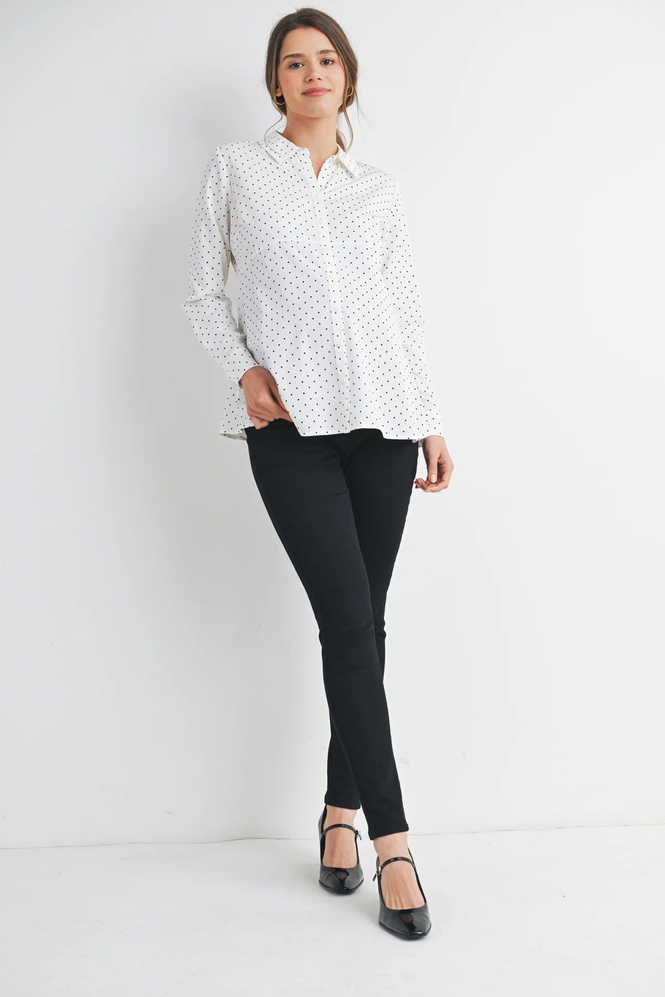 Missy Dot Button Down - Yo Mama Maternity
