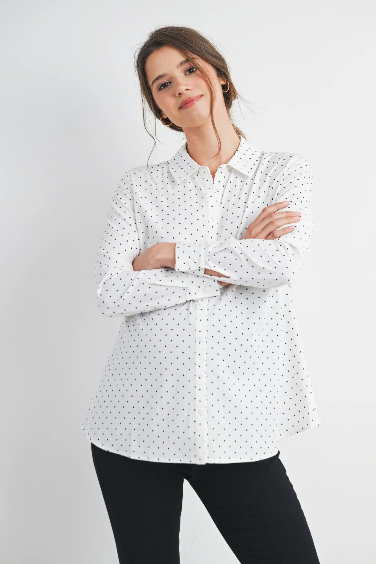 Missy Dot Button Down - Yo Mama Maternity