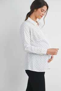 Missy Dot Button Down - Yo Mama Maternity