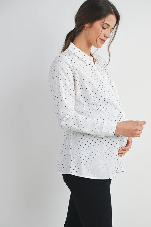 Missy Dot Button Down