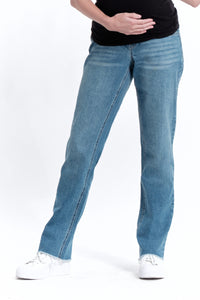 Relaxed Straight Leg Jean w/ Bellyband - Yo Mama Maternity