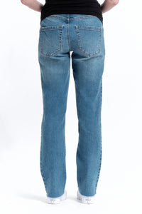Relaxed Straight Leg Jean w/ Bellyband - Yo Mama Maternity