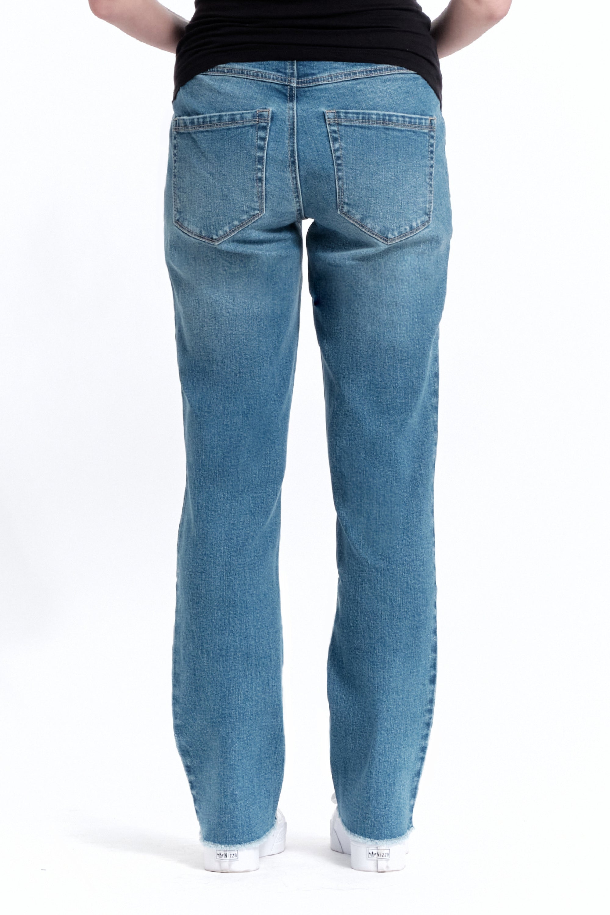 Relaxed Straight Leg Jean w/ Bellyband - Yo Mama Maternity